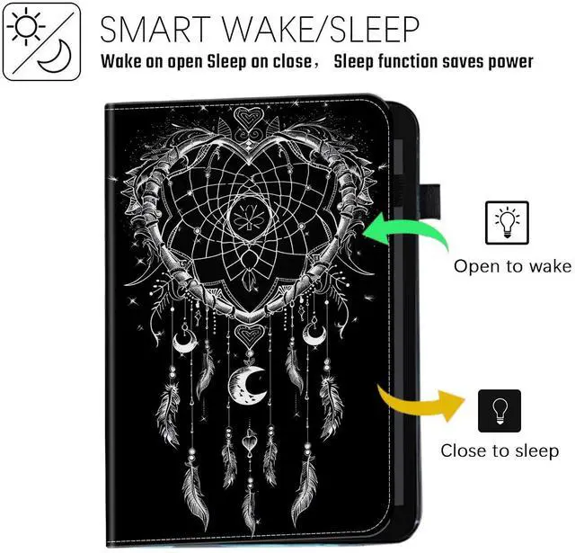 Alt view image 5 of 5 - smauncucn Case for Samsung Galaxy Tab S9 FE 5G 10.9 Inch/Tab S9 11 Inch 2023,Wallet PU Leather Folio Cover Multi-Angle Stand with Auto Wake/Sleep,Dream Catcher