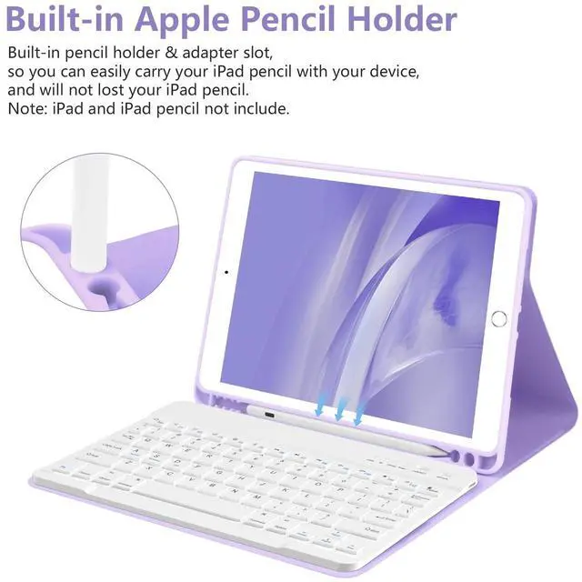 Alt view image 5 of 5 - TaIYanG Keyboard Case for iPad 9th/8th/7th Generation,Smart Keyboard Case for iPad 10.2 2021/2020/2019/ iPad Air 3rd Gen 2019/iPad Pro 10.5 2017 Case with Pencil Holder, Auto Wake/Sleep Function