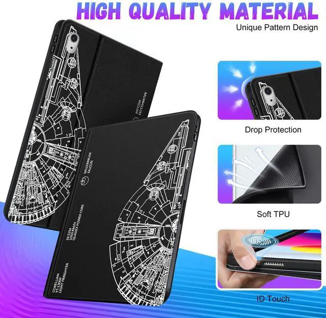 Alt view image 3 of 5 - Uppuppy for iPad 10th Generation Case 10.9 Inch, for iPad 11th(A16) 2025 Girls Cute Boys Kids Women Folio Cover with Pencil Holder Cool Design Men Teens Unique Tablet Cases for Apple 10/11