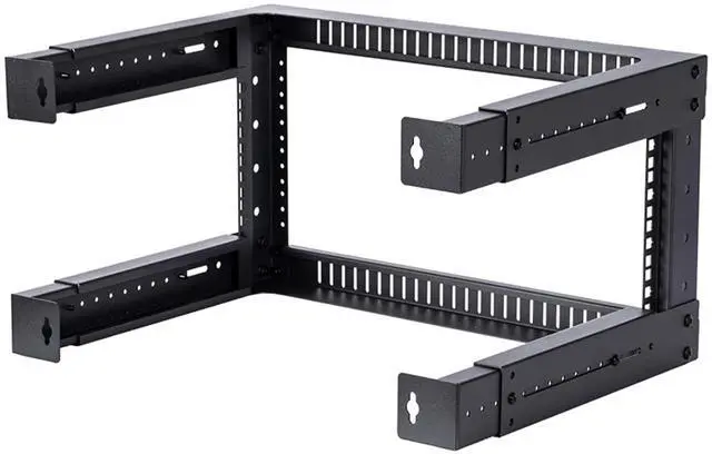Alt view image 3 of 5 - TECHTOO Wall Mount Rack 6U Adjustable Depth Open Frame 19Inch Server Equipment Rack Heavy Duty Patch Panel Bracket Network Equipment Rack (Adjustable 6U)