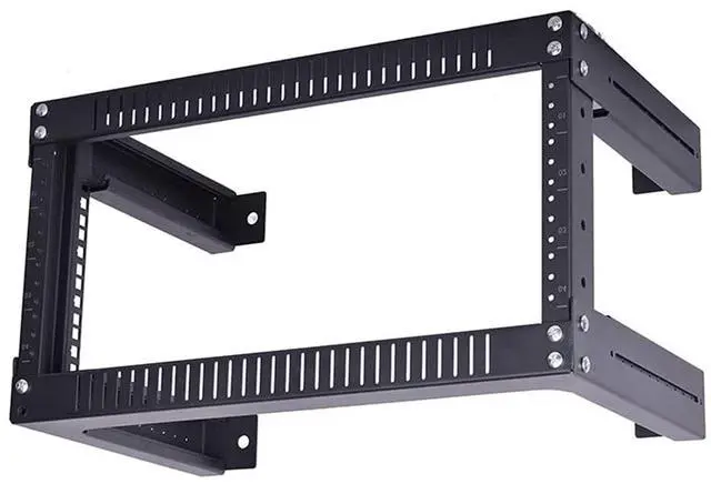 Alt view image 5 of 5 - TECHTOO Wall Mount Rack 6U Adjustable Depth Open Frame 19Inch Server Equipment Rack Heavy Duty Patch Panel Bracket Network Equipment Rack (Adjustable 6U)
