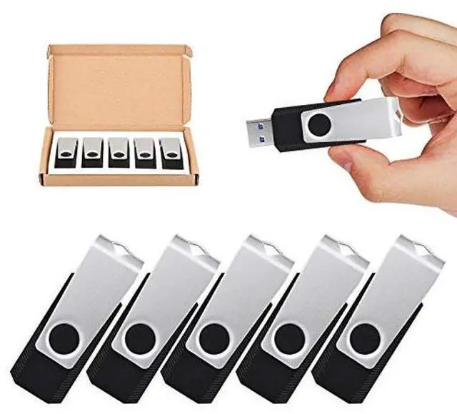 Main image of TOPESEL USB Flash Drive 5 Pack 32GB USB 3.0 Memory Stick Thumb Drives (32GB, 5PCS, Black)