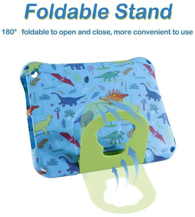 Alt view image 2 of 5 - Topevoeon Dinosaur Fire HD 10 Tablet Case for Kids Boys Light EVA Kids Friendly Fire HD10 Plus 10.1 inch 2021 2023 11th 13th Gen Case with Handle Kickstand Kid Pro Shockproof Full Cover for boy Gift