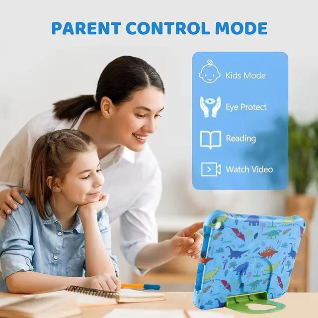 Alt view image 5 of 5 - Topevoeon Dinosaur Fire HD 10 Tablet Case for Kids Boys Light EVA Kids Friendly Fire HD10 Plus 10.1 inch 2021 2023 11th 13th Gen Case with Handle Kickstand Kid Pro Shockproof Full Cover for boy Gift