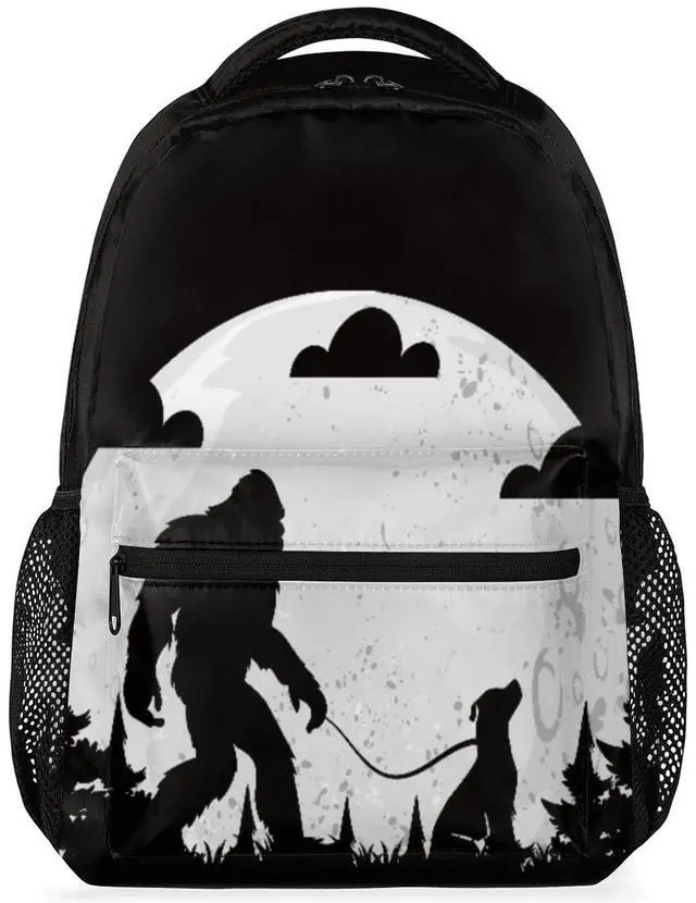 Alt view image 2 of 5 - TropicalLife Bigfoot Kids Backpack for Boys, Sasquatch Cool Sturdy Elementary Middle Bookbags Casual Travel Back Pack