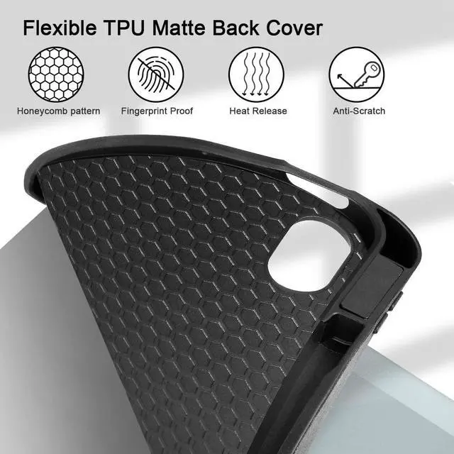 Alt view image 4 of 5 - Tuiklol Case for iPad 11 inch (A16 Chip) 2025 Generation 11th / iPad 10.9 inch 2022 10th Generation,Slim Stand Hard Case Pencil Holder with TPU Back Cover & Trifold Stand & Auto Wake/Sleep, Black Cat