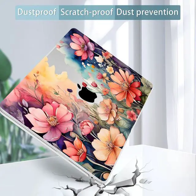 Alt view image 5 of 5 - Tuiklol for M4 MacBook Air 13.6 inch Case 2025-2022 Release M2 Chip Model A3240 A3113 A2681, Plastic Hard Shell Cover for MacBook Air 13.6 Liquid Retina Display with Touch ID, llustration Flowers