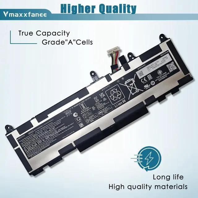 Alt view image 3 of 5 - 51.3Wh WP03XL Laptop Battery Replacement for HP EliteBook x360 1040 G9 G10 EliteBook 830 835 840 845 860 865 G9 835 840 845 860 865 G10 Series M73466-005 M64305-421 L78555-005 HSTNN-LB8W HSTNN-OB2J