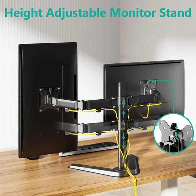 Alt view image 4 of 5 - WALI Monitor Mount for Desk (MF001+MF002N), Trusted Monitor Solutions