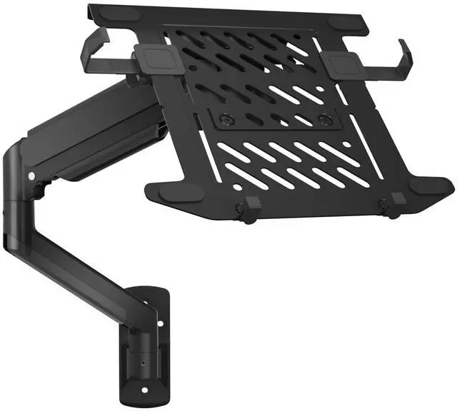 Main image of WALI Laptop Wall Mount, Full Motion Adjustable Laptop Arm Fits 10 to 17inch Notebook, Monitor Wall Mount for 17 to 32inch Computer Screen, Holds up to 15.4-22lbs(GSWM001LP), Black