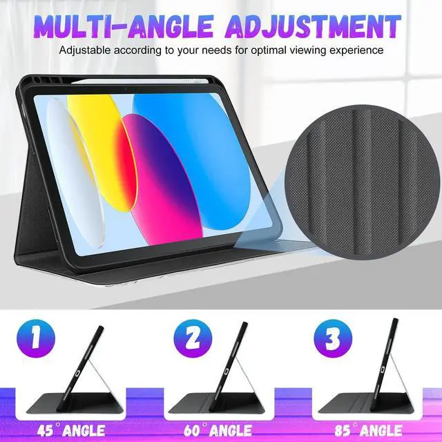 Alt view image 4 of 5 - Uppuppy for iPad 10th Generation Case 10.9 Inch, for iPad 11th(A16) 2025 Girls Cute Kids Women Folio Cover Pencil Holder Dog Paw Print Cool Design Funny Kawaii Teens Tablet Cases for Apple 10/11