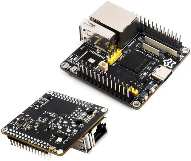 Main image of Luckfox Pico Ultra RV1106G3 Linux Micro Development Board, Integrates ARM Cortex-A7/RISC-V MCU/NPU/ISP Processors, Input 5M @30fps, 0.5TOPS, Supports int4, int8 and int16 (No WiFi, with 8GB EMMC)