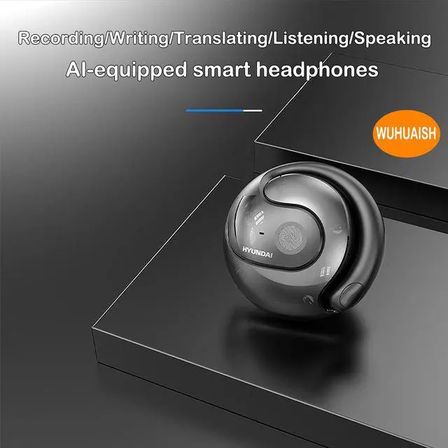 Alt view image 5 of 5 - AI Real-time Language Translation Headset, with a Variety of Powerful AI Functions, Supports Real-time Translation in Various Languages to Enhance Your Business Working Experience. (01 Black)