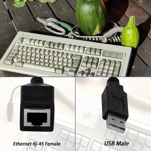 Alt view image 4 of 5 - XTPTFABS RJ45 Keyboard to USB Converter v1.0 Cable Compatible with IBM Model M Terminal Keyboards