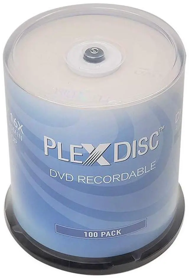 Main image of PlexDisc DVD+R 4.7GB 16x Branded Recordable Media Disc - 100pk Cake Box (FFP) 63C-815-BX