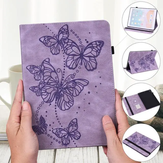 Alt view image 3 of 5 - VODEFOX Case for 7" Kindle Paperwhite 12th Generation 2024 and Kindle Colorsoft Signature Edition 2024, Butterfly PU Leather Cover with Auto Wake/Sleep for Kindle Paperwhite 2024 - Purple