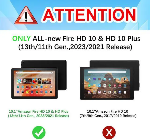 Alt view image 2 of 5 - Wazzasoft for  Kindle Fire HD 10/10 Plus Tablet Case 13th/11th Generation for Women Girls Kids Boys Men Folio Cover Cute Fashion Design Black Unique Cool Teens Cases for Kindle Fire 10.1 Inch