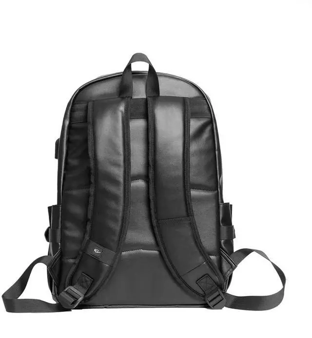 Alt view image 2 of 5 - WDEKDAI Leather Backpack School College Bookbag Leisure Business Travel Hiking Rucksack,Suitable for 15.6-inch laptop pack (2)