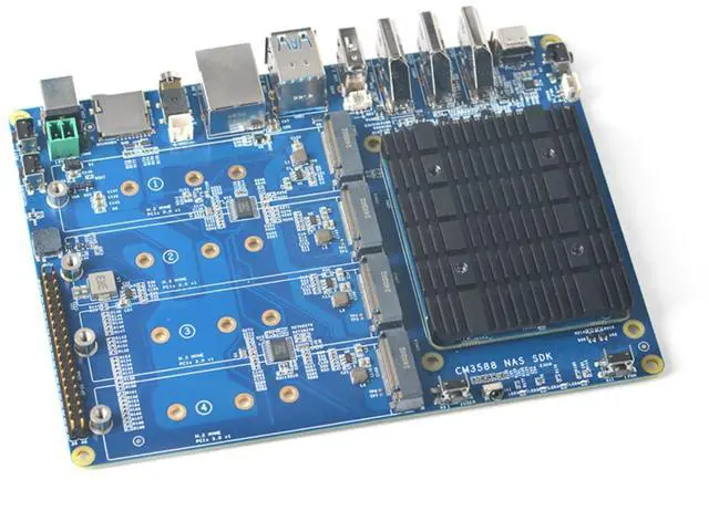 Alt view image 5 of 5 - youyeetoo CM3588 Plus NAS Kit Up to 32GB RAM, 2.5GbE, 4xM.2 2280 PCle 3.0 for Network Attached Storage Home Cloud - RK3588 ARM OMV (32G+64G,with NAS Carrier Board)