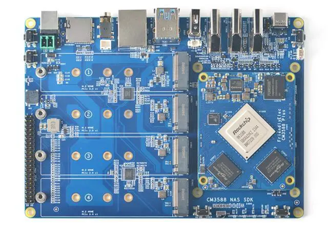 Alt view image 4 of 5 - youyeetoo CM3588 Plus NAS Kit Up to 32GB RAM, 2.5GbE, 4xM.2 2280 PCle 3.0 for Network Attached Storage Home Cloud - RK3588 ARM OMV (32G+64G,with NAS Carrier Board)