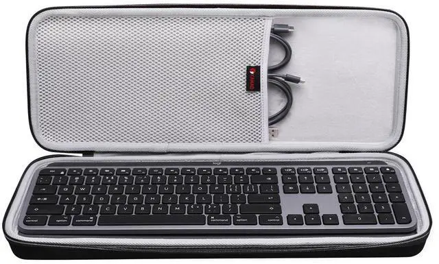 Main image of XANAD Hard Case for Logitech MX Keys/MX Keys Advanced MIC Wireless Illuminated Keyboard(Gray)-Inside: 17.2"x6.2"x1.2"