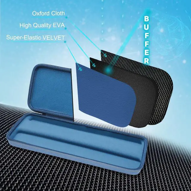 Alt view image 4 of 5 - XANAD Hard Case for Logitech MX Keys/MX Keys Advanced MIC Wireless Illuminated Keyboard(Blue)-Inside: 17.2"x6.2"x1.2"