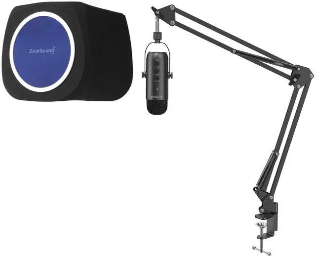 Main image of ZealSound Gaming USB Microphone k66k-s and ws18b Pop Filter