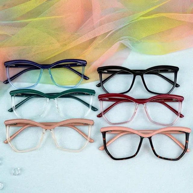 Alt view image 5 of 5 - Zeelool Stylish Oversized Geometric Blue Light Blocking Glasses for Women Men Tonka ZJGT945534-03 Tortoise