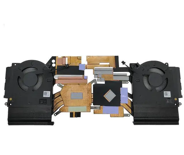 Alt view image 2 of 2 - ZHAWULEEFB Replacement New CPU+GPU Cooling Fan for ELL Alienware M15 R3 AMD GPU Heatsink with Cooling Fan 052R34 52R34 AT2VR002FAL CPU FM7D DFSCK324162A2E 0D1X38 GPU FM7C DFS240012AE0T 0TG9V0 DC12V 1A