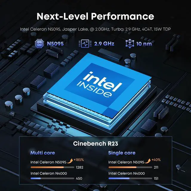 Alt view image 2 of 5 - ZENAERO 15.6" Windows 11 Laptop 16GB RAM 512GB SSD Intel N5095 Processor (4C4T, up to 2.9Ghz) FHD IPS Display Windows 11 Pro Lightweight Notebook Computer Backlit Keyboard Fingerprint HDMI WiFi5 BT4.2