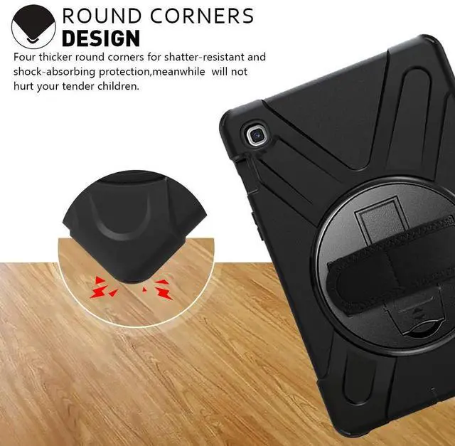 Alt view image 5 of 5 - ZenRich Galaxy Tab S5e Case 2019, zenrich SM-T720/T725/T727 Heavy Duty Shockproof Rugged Case with Rotatable Stand Hand Strap and Shoulder Belt for Samsung Galaxy Tab S5e 10.5 inch 2019 Tablet-Black