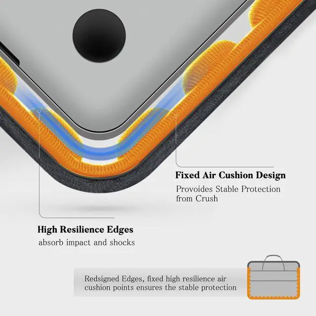 Alt view image 2 of 5 - bagasin 15 15.6 16 inch Laptop Computer PC Shoulder Bag Carrying Case, Water-Repellent Fabric Briefcase, Lightweight Toploader, Business Casual or School