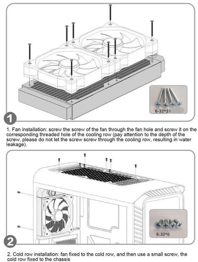 Alt view image 3 of 5 - 280 mm Water Cooling Radiator, 12 Pipe Aluminum Heat Exchanger Radiator, Easy Installation, CPU Computer Water Cool System for 6 to 7mm Soft Hose (Black)