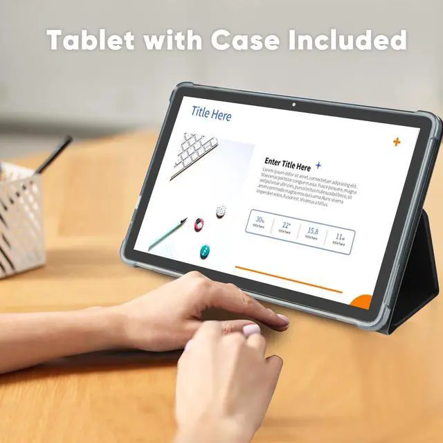 Alt view image 2 of 5 - Android Tablet 11 inch 14(6+8)GB RAM 128GB ROM Octa-Core Processor, Large Screen Android 14 Tablets with Case Wi-Fi 6, 2MP+8MP Camera, 8000mAh Battery, Computer Tablet PC for Streaming Reading Gaming