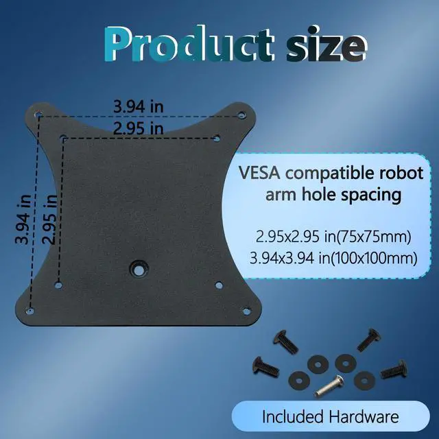 Alt view image 5 of 5 - Z27U VESA Mount Adapter Compatible with HP Z Series G3 Monitor(Fit Z24F,Z24M,Z24N,Z24U,Z24Q,Z25XS,Z27K,Z27U,Z27Q,724pu,724pf,724pn)-Mount Bracket Compatible with Vesa 75mmx75mm to 100mmx100mm