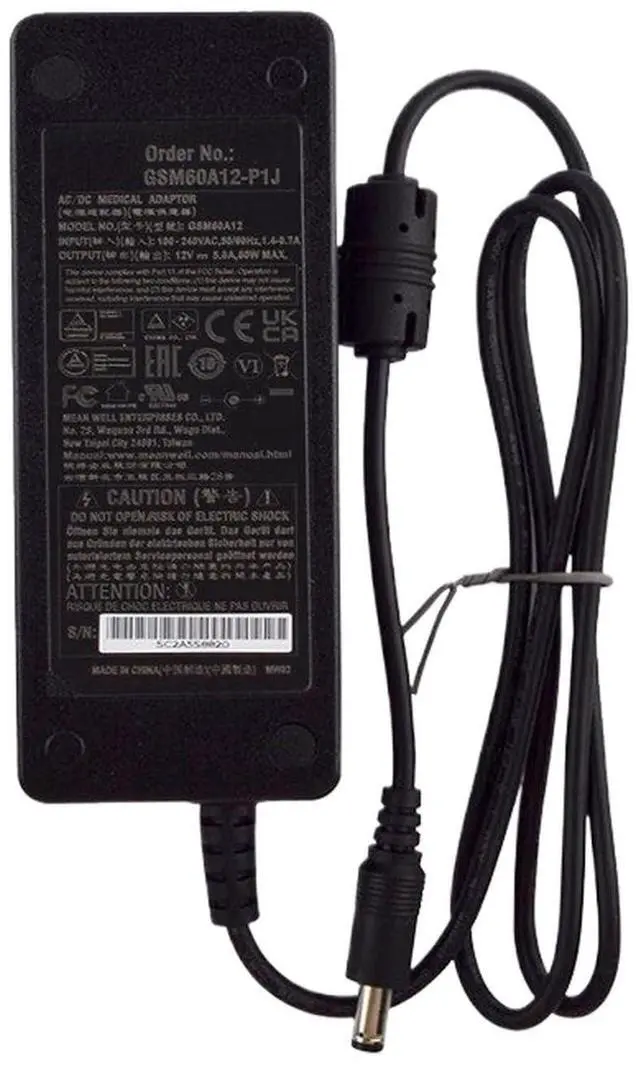 Alt view image 2 of 3 - Generic GSM60A12-P1J 12V 5A 60W Medical Power Supply for Mobile Clinical Workstations, Black