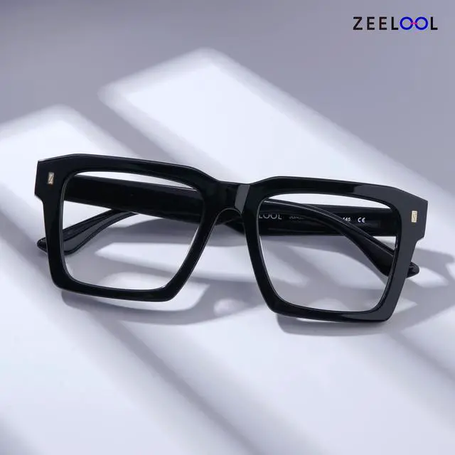 Alt view image 3 of 5 - Zeelool Stylish Square Blue Light Blocking Glasses for Men Computer Glasses Kenish ZJGA634947-07 Black