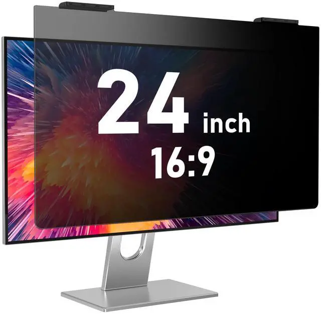 Main image of 24 Inch Privacy Screen for Monitor - Blue Light Blocking, Eye Protection Anti-Spy Filter - Fits 16:9 Aspect Ratio, Computer Screen Privacy Filter, Removable & Anti-Scratch