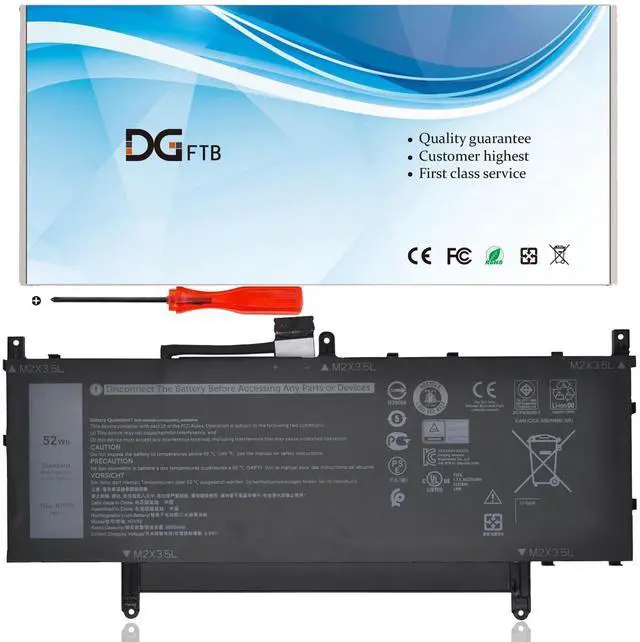 Main image of DGFTB N7HT0 New Laptop Battery for Dell Latitude 9510 9520 / Latitude 9520 2-in-1 Series TVKGH V5K68 N2NLL HYMNG 08NFC7 N2NLL N7HTO 0PKW00 089GNG 0HYMNG (7.6V 52Wh/6500mAh/4-Cells)