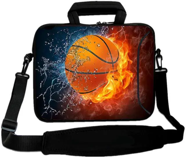 Main image of RICHEN 17 inch Laptop Shoulder Bag Carrying Case Computer PC Cover Pouch with Handle Fits 15.6/16/17/17.3/17.4 inch Laptop Notebook (16-17.3 inch, Basketball Fire)