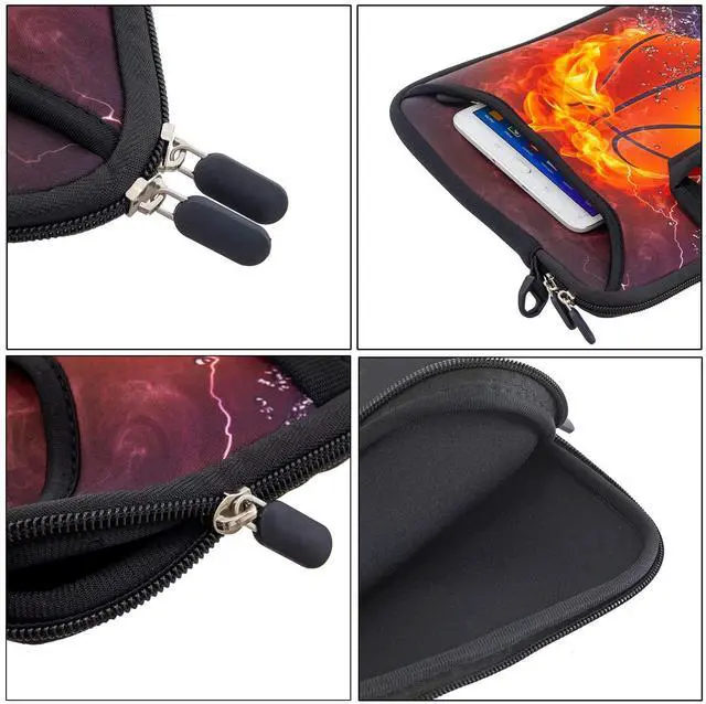 Alt view image 3 of 5 - RICHEN 17 inch Laptop Shoulder Bag Carrying Case Computer PC Cover Pouch with Handle Fits 15.6/16/17/17.3/17.4 inch Laptop Notebook (16-17.3 inch, Basketball Fire)