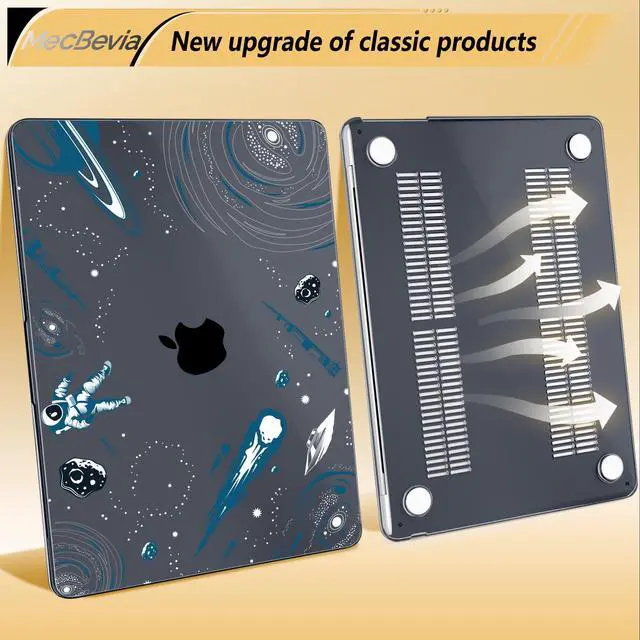 Alt view image 4 of 5 - MecBevia Compatible with MacBook Air 13.6 inch Case, M4 A3240/M3 A3113/M2 A2681 (Released 2025 to 2022), Hard Shell, Keyboard Cover, Screen Protector, Webcam Cover & Type-C Adapter, Aerospace