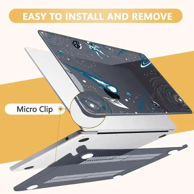 Alt view image 3 of 5 - MecBevia Compatible with MacBook Air 13.6 inch Case, M4 A3240/M3 A3113/M2 A2681 (Released 2025 to 2022), Hard Shell, Keyboard Cover, Screen Protector, Webcam Cover & Type-C Adapter, Aerospace