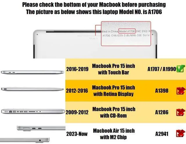 Alt view image 3 of 5 - Se7enline MacBook Pro with Touch Bar Case Soft-Touch Matte Plastic Hard Cover for MacBook Pro 15 inch A1707/A1990 with Touch Bar 2016-2018 with Sleeve,Keyboard Cover, Screen Protector, Dust Plug, Red