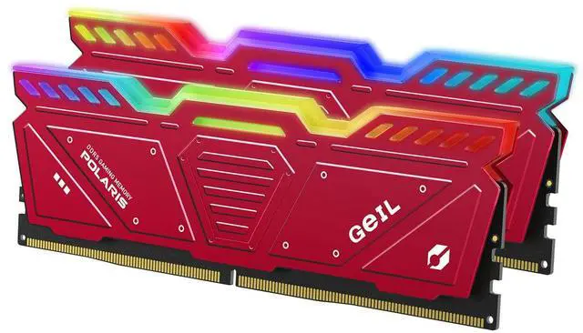 Main image of GeIL Polaris RGB DDR5 RAM, 32GB (16GBx2) 5600MHz 1.25V,Intel/AMD Compatible, Long DIMM High Speed Desktop Memory, Hardcore Immersive Gaming/Multimedia Content Creation/Quality Live Streaming(Red)