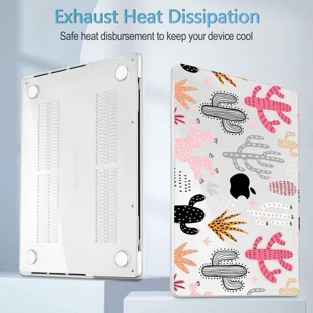 Alt view image 4 of 5 - Mektron Case for M5 MacBook Pro 14 inch 2025 Model A3434 A3112 Fit 2024-2021 Model M4 A3112 A3401 A3185 M3 A2918 A2992 M2 A2779 M1 A2442 Pro/Max, Hard Shell Cover for MacBook Pro 14", Colorful Cacti