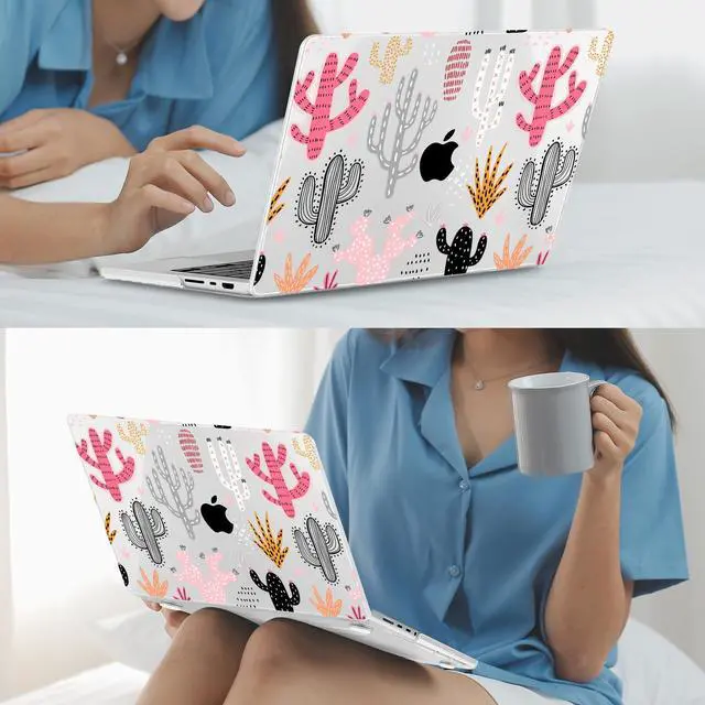 Alt view image 5 of 5 - Mektron Case for M5 MacBook Pro 14 inch 2025 Model A3434 A3112 Fit 2024-2021 Model M4 A3112 A3401 A3185 M3 A2918 A2992 M2 A2779 M1 A2442 Pro/Max, Hard Shell Cover for MacBook Pro 14", Colorful Cacti