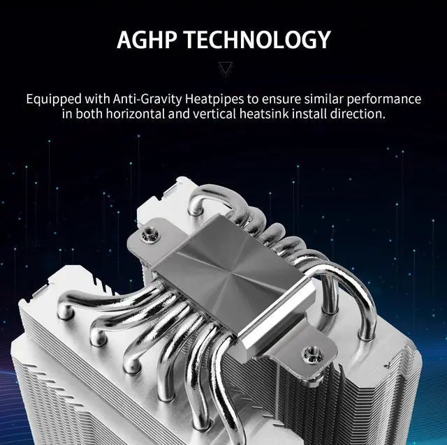 Alt view image 3 of 5 - Thermalright Peerless Assassin 120 SE ARGB White V3 CPU Air Cooler, 6 Copper Heat Pipes, Double Tower and Double ARGB Fans, 155mm High, for AM4/AM5,Intel LGA1851/1700/115X/1200