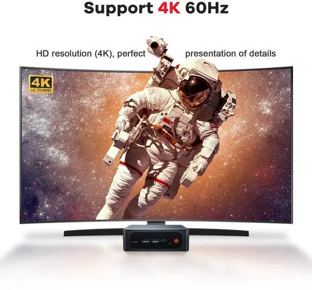 Alt view image 5 of 5 - Beelink Mini PC, AMD Ryzen 5 5500U(7nm, 6C/12T) up to 4.0GHz, Mini Gaming Computer 16GB DDR4 RAM 500GB NVME SSD, Micro PC 4K@60Hz Dual Display/WiFi6/BT5.2/Office/Home/HTPC/W-11 Pro