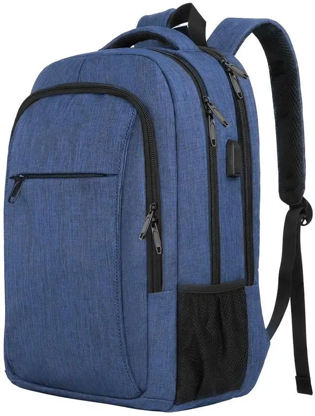 Main image of Laptop Backpack,Business Travel Anti Theft Slim Durable Laptops Backpack with USB Charging Port,Water Resistant College Computer Bag for Women & Men Fits 15.6 Inch Laptop and Notebook - Blue